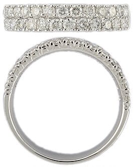 9ct Brilliant Cut Two Row Wedding Ring (R18186)