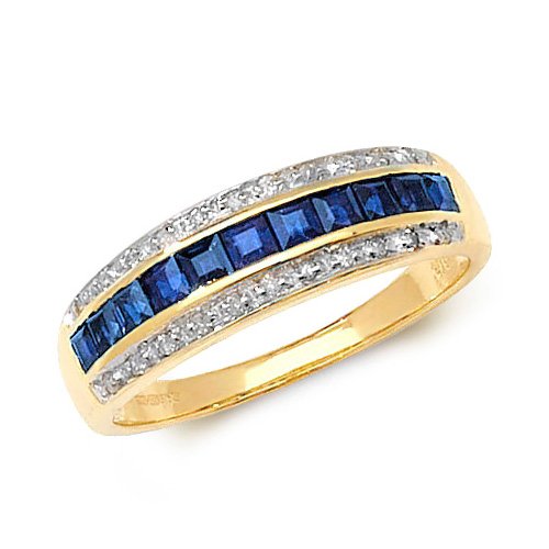 Diamond and sapphire ring (Rd267s)