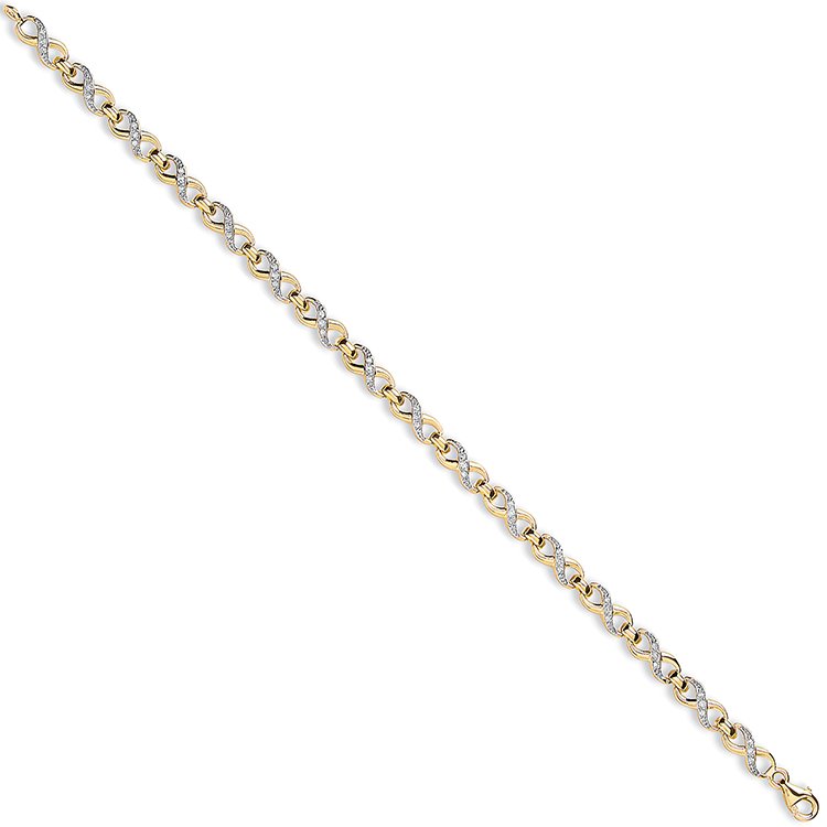 9ct C/Z Bracelet (Br0602)