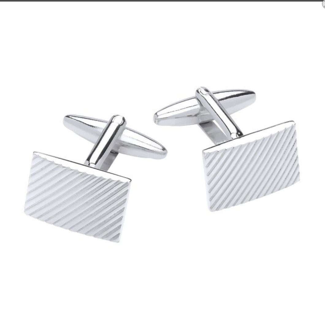 Diagonal Stripe Gents Cufflinks