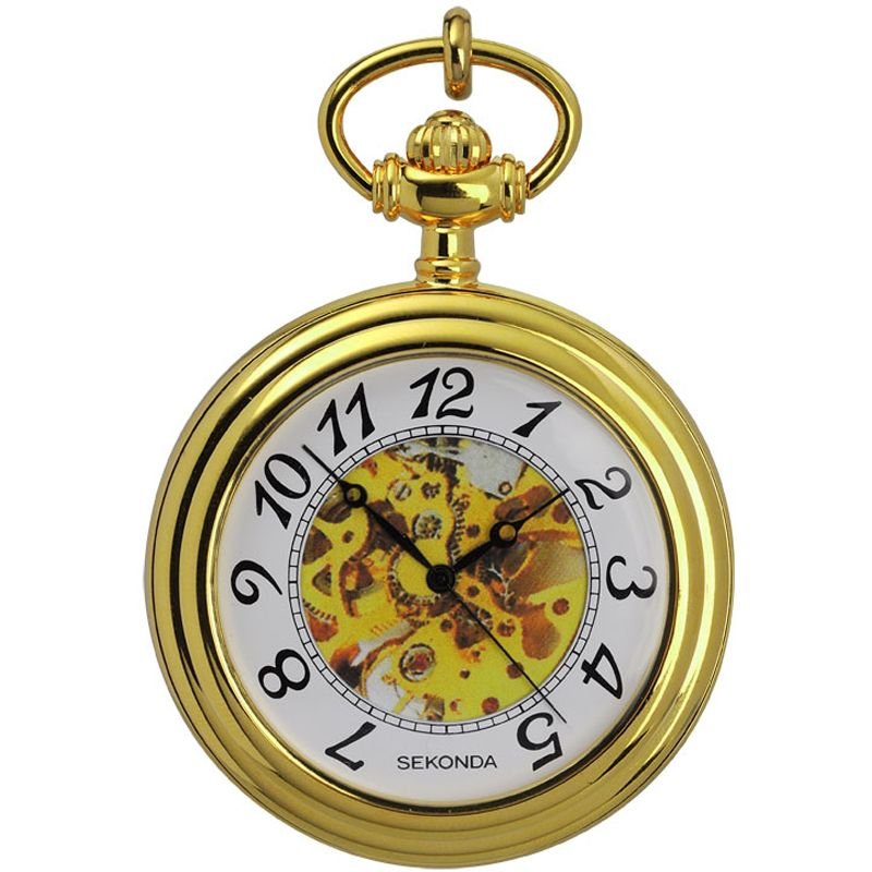 (1110) Sekonda Mechanical Gents Pocket Watch