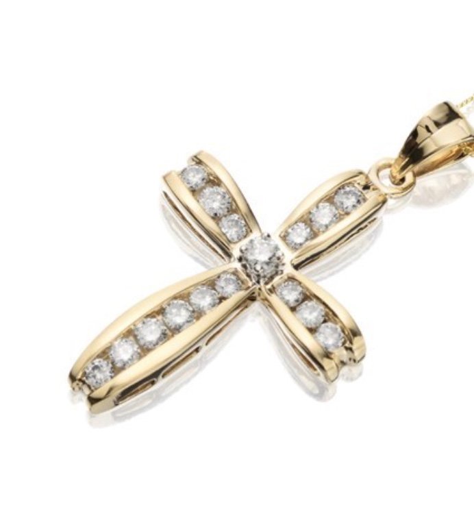 1.00ct  Brilliant Cut Diamond Cross
