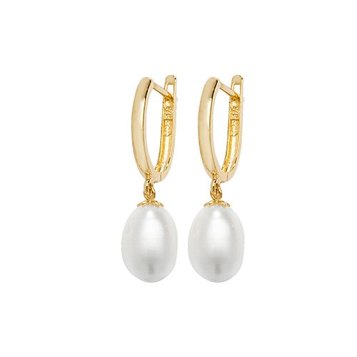 9ct Gold Pearl Drop Earrings (Er1134)