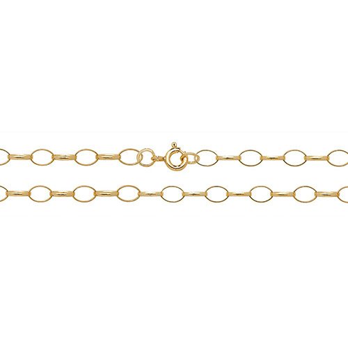 9ct Gold Oval Belcher Chain (Ch105)