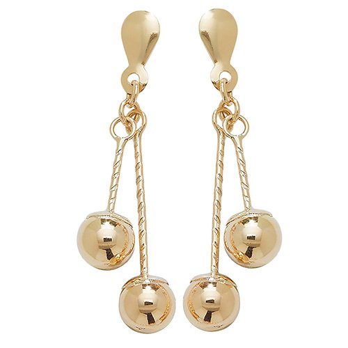 9ct Gold Ball Drop Earrings (Es423)