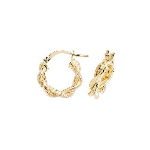 9ct Gold Rope Creole Earrings (Er1045-10)