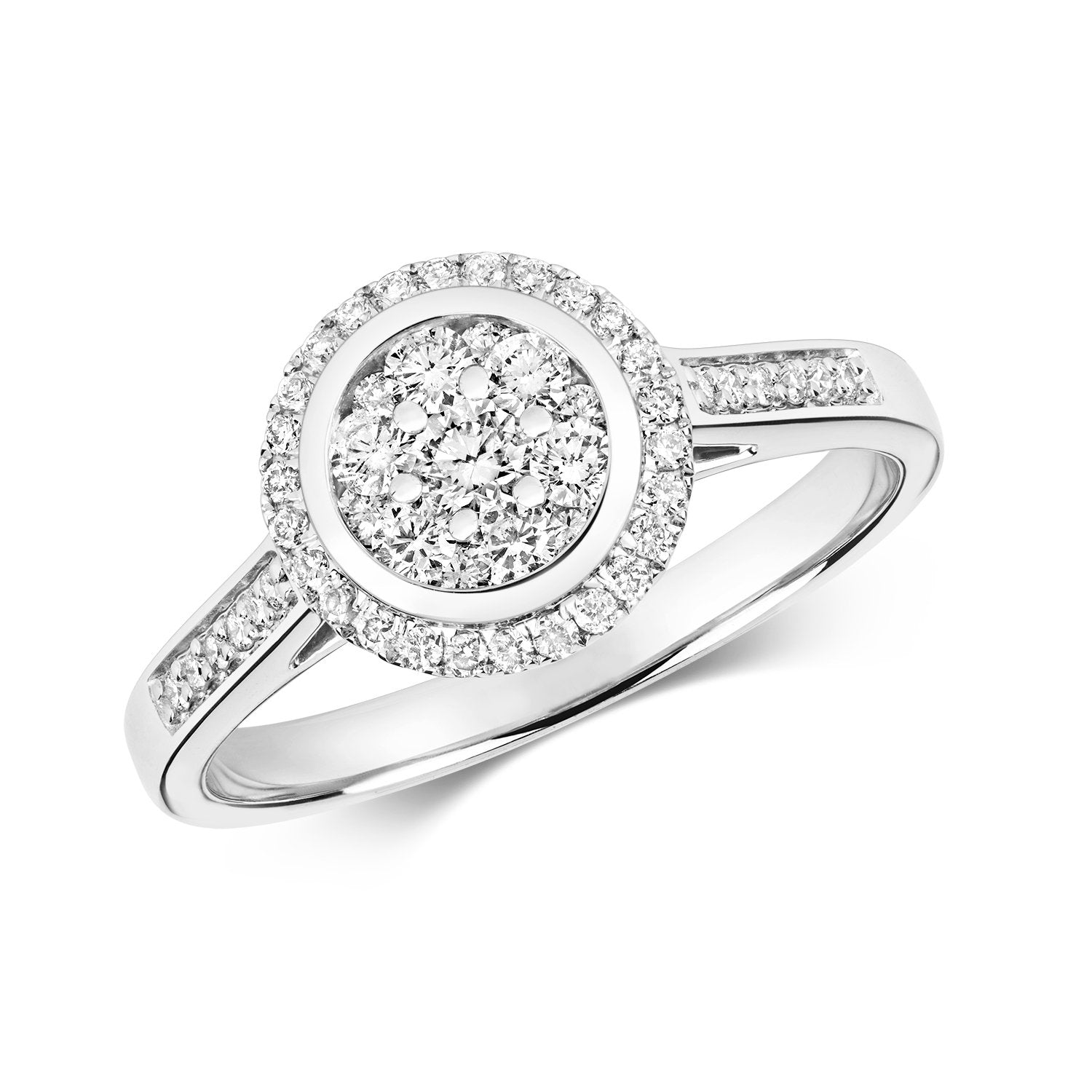 Round Halo .50ct Diamond Ring (Rd658w)