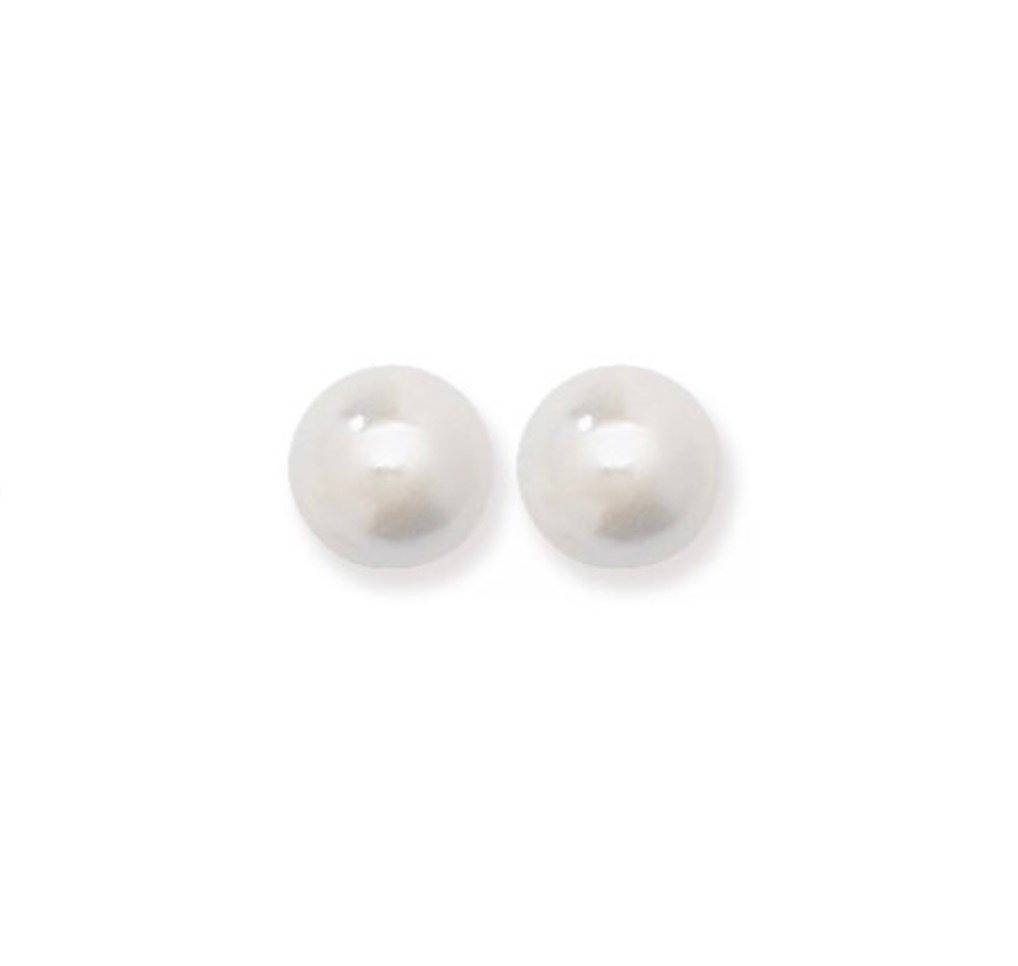 Silver 6mm Pearl Stud Earrings (Se384b)