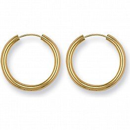 9ct Gold Plain Sleeper Earrings