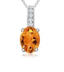 Citrine & Diamond Pendant (Pyc1)