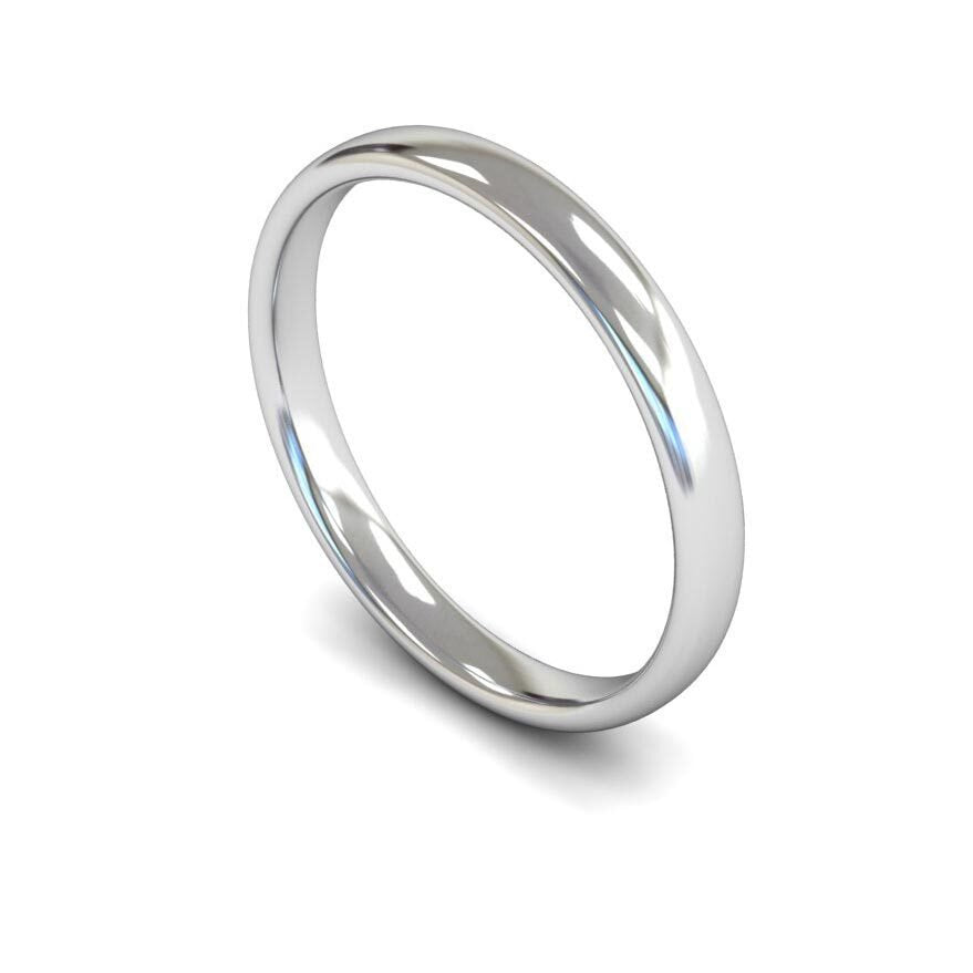 9ct 2.5mm Light Soft Court Wedding Ring (2.5Lls-9w)