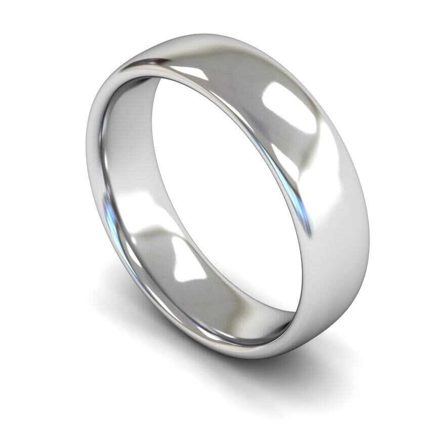 9ct 6mm Medium Soft Court Wedding Ring (6Gms-9w)