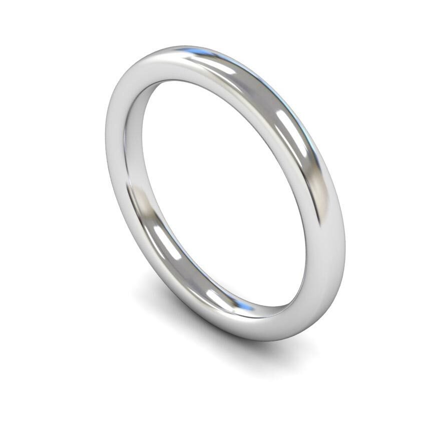 9ct 2.5mm Heavy Soft Court Wedding Ring (2.5Lhs-9w)