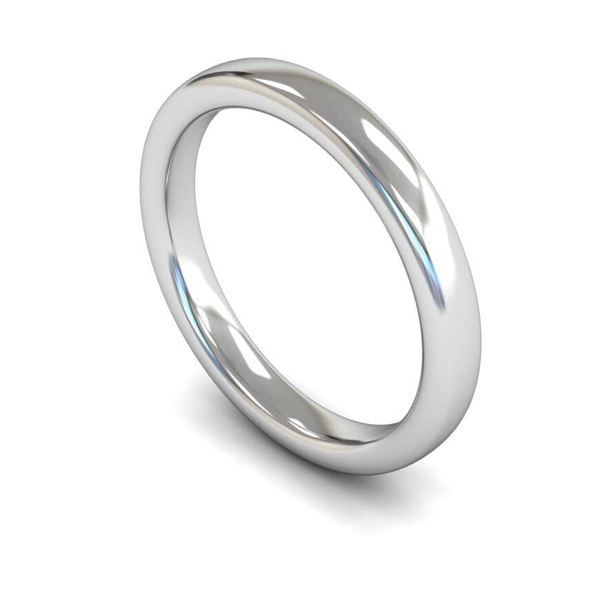 9ct 3mm Heavy Soft Court Wedding Ring (3Lhs-9w)