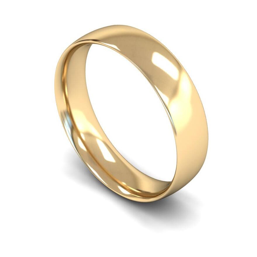 9ct 5mm Light Court Wedding Ring (5Glc-9y)