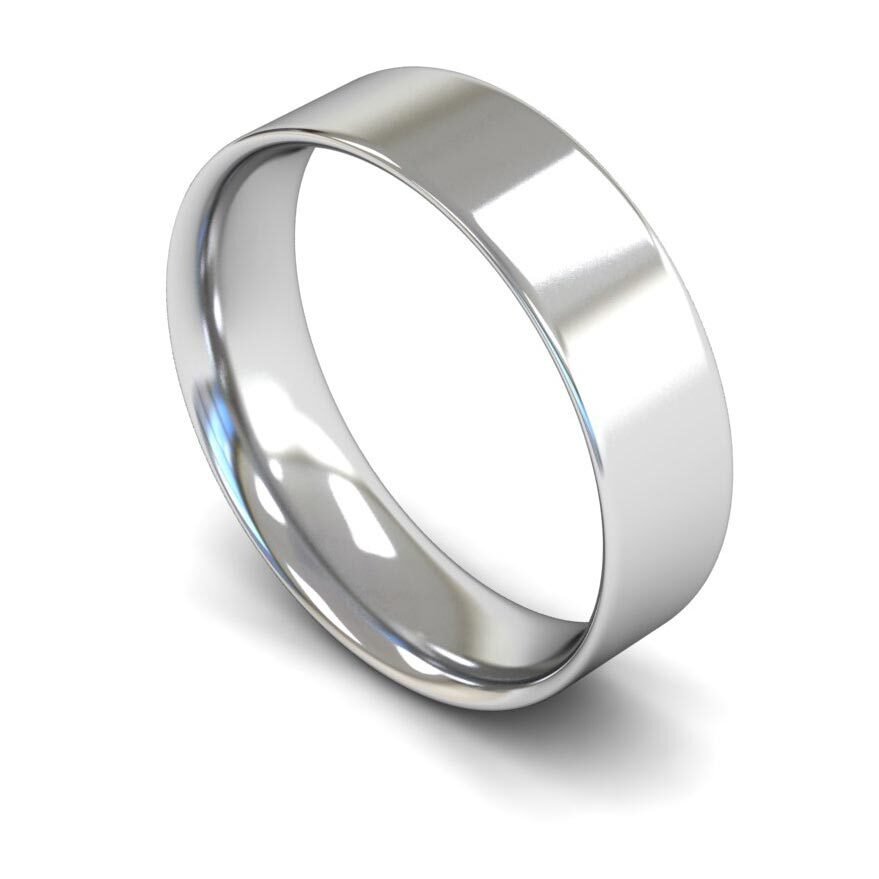 9ct 6mm Light Flat Court Wedding Ring (6Gle-9w)