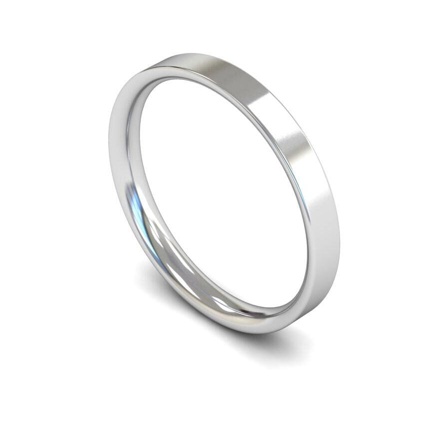 9ct 2.5mm Light Flat Court Wedding Ring (2.5Lle-9w)