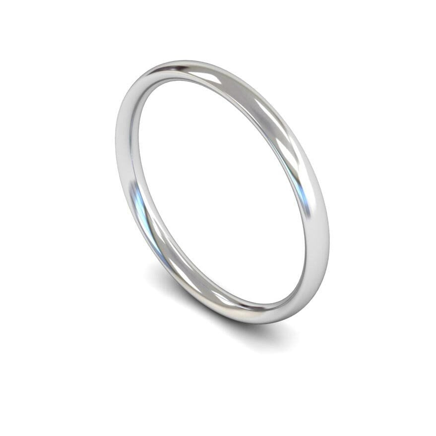 9ct 2mm Light Court Wedding Ring (2Llc-9w)