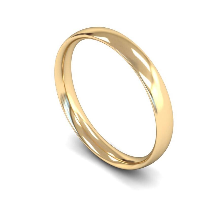 9ct 3mm Light Court Wedding Ring (3Llc-9y)