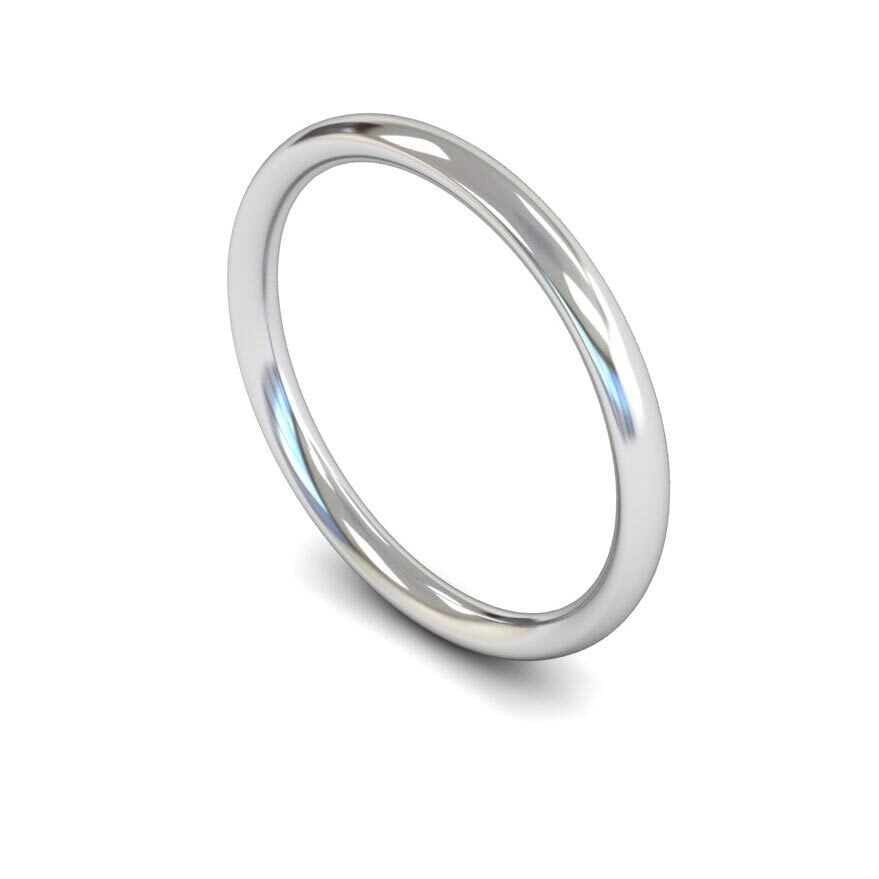 9ct 2mm Medium Court Wedding Ring (2Lmc-9w)