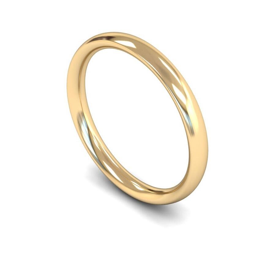 9ct 2.5mm Medium Court Wedding Ring (2.5Lmc-9y)