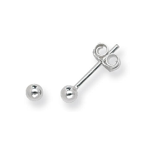 Silver 4mm Ball Stud Earrings (G5511)
