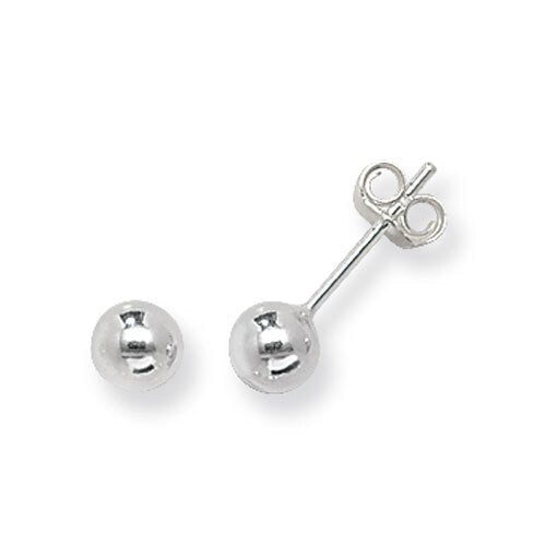 Silver 5mm Ball Stud Earrings (G5512)