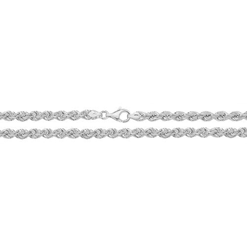 Silver Ladies Rope Bracelet (G1181-07)