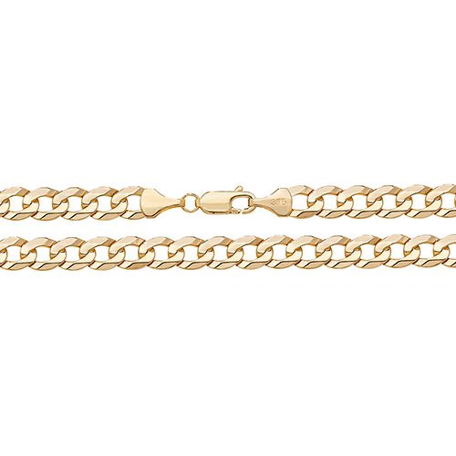9ct Gold Solid Gents Curb Bracelet (Ch442/08)