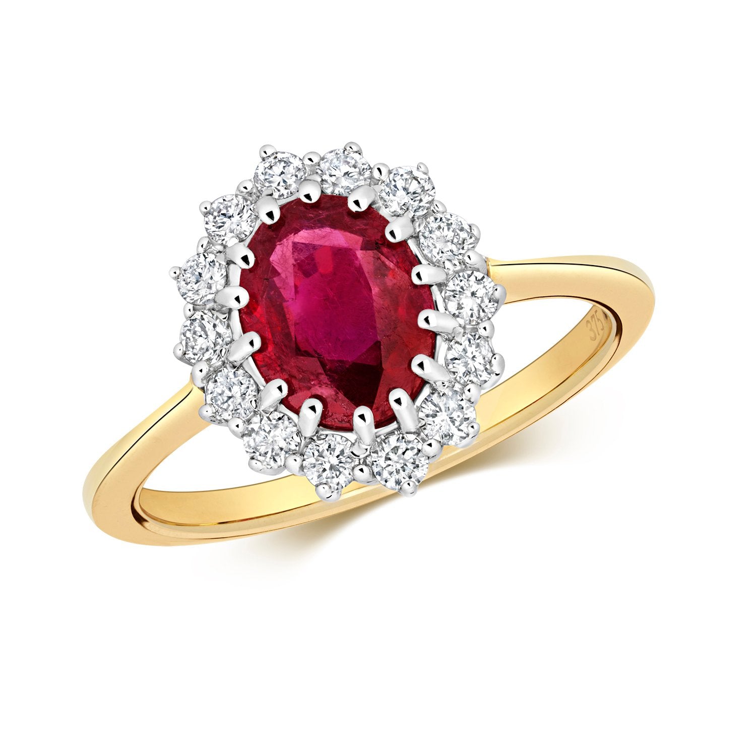 Ruby & Diamond Cluster Ring (Rd280r)