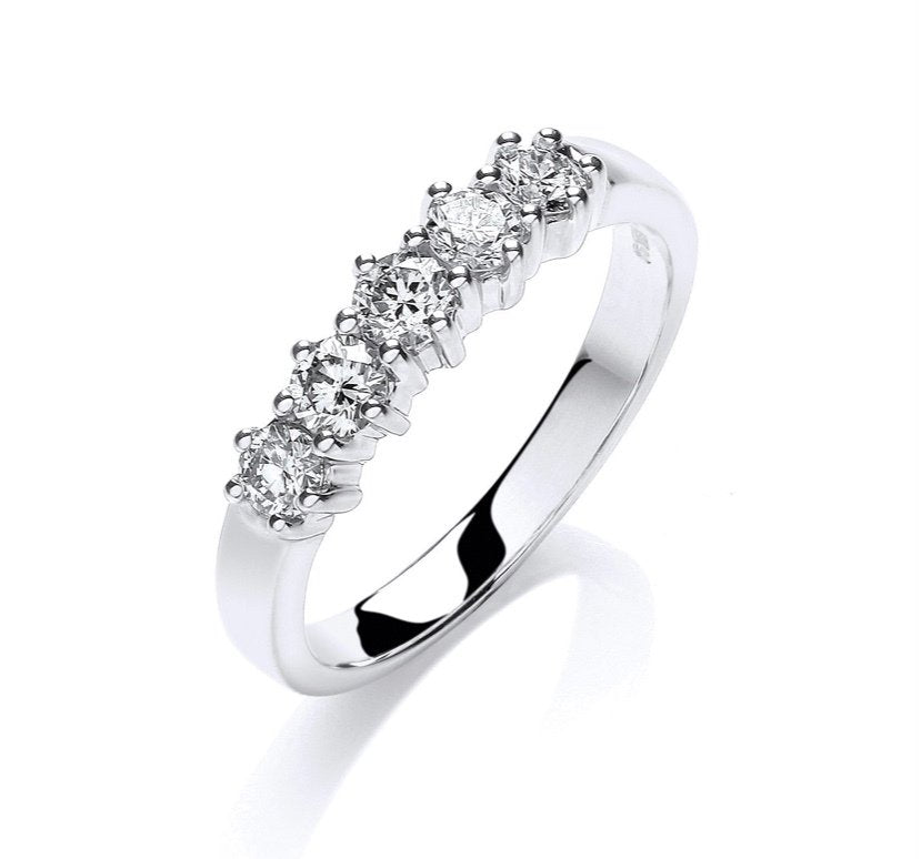 .50ct Five Stone Diamond Eternity Ring (.50ct)
