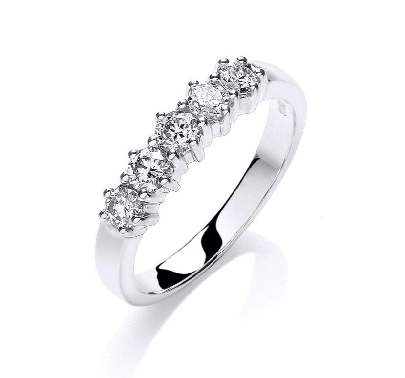 .50ct  Five Stone Diamond Eternity Ring (.50ct)