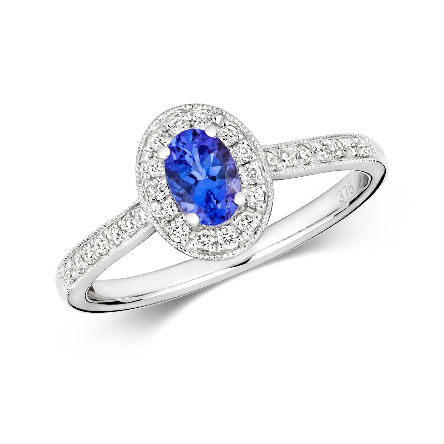 Tanzanite & Diamond Oval Ring (Rd416wt)