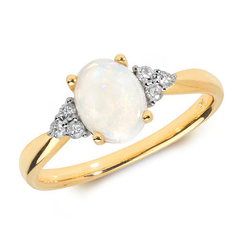 Opal & Diamond Ring (Rd292)