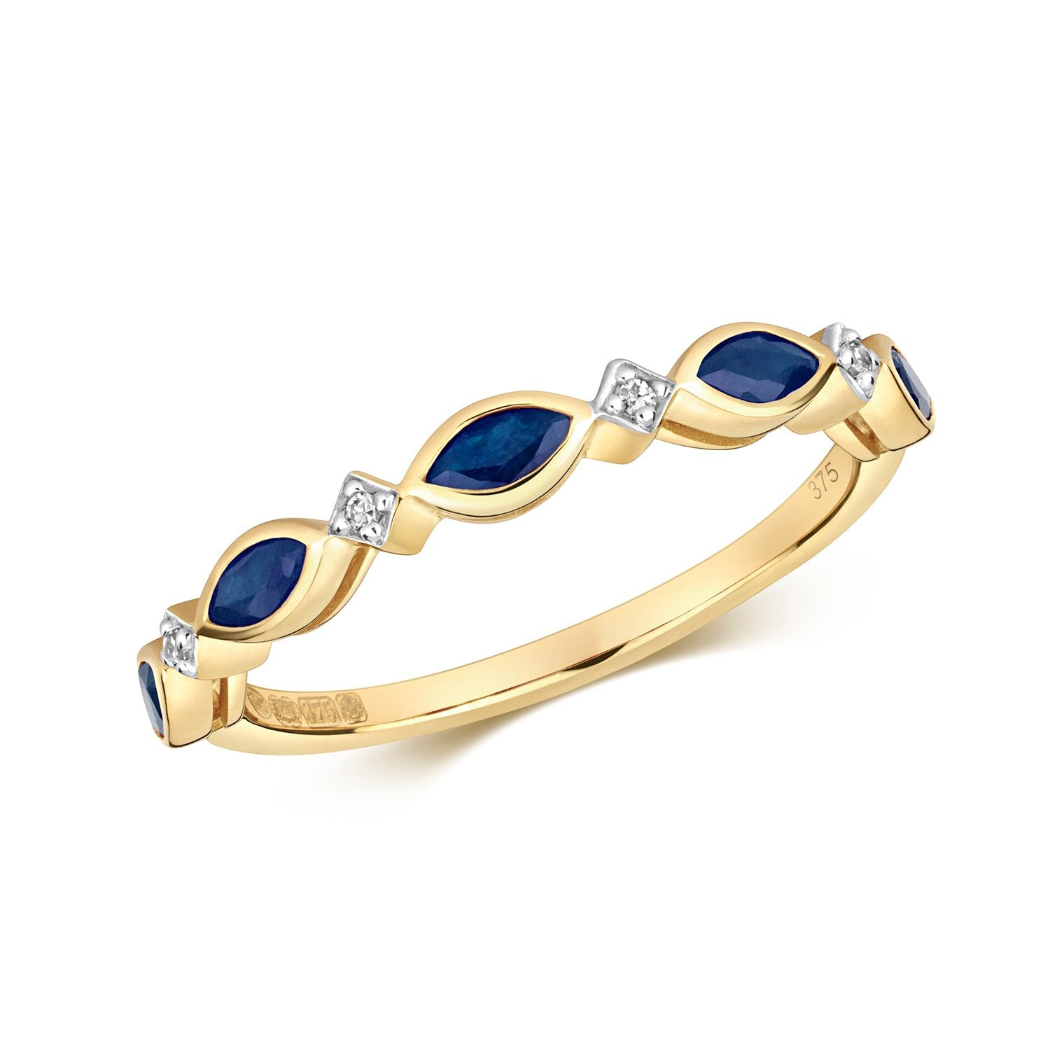 Sapphire & Diamond Vintage Eternity Ring (Rd472s)