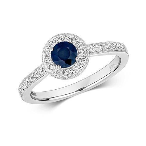 Sapphire & Diamond Ring (Rd414ws)