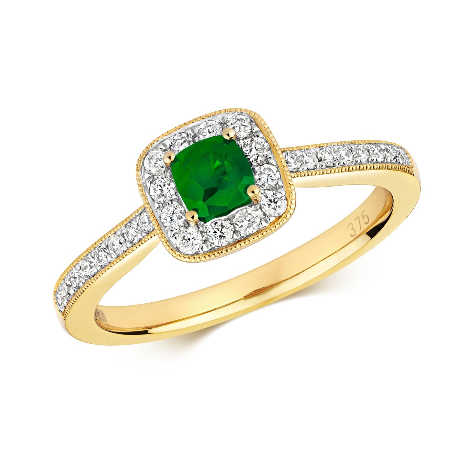 Emerald & Diamond Ring (Rd412e)