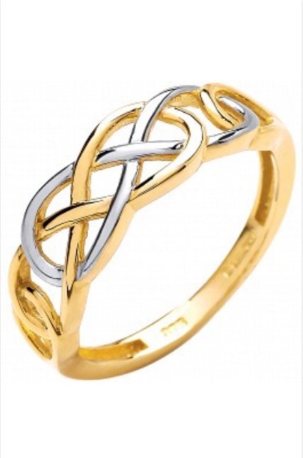 9ct Yellow & White Gold Celtic Ring (R0651)