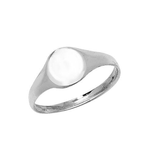 Silver Oval Signet Ring (G7499)