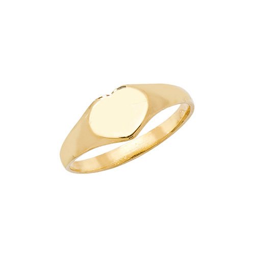 9ct Heart Signet Ring (Rn923)