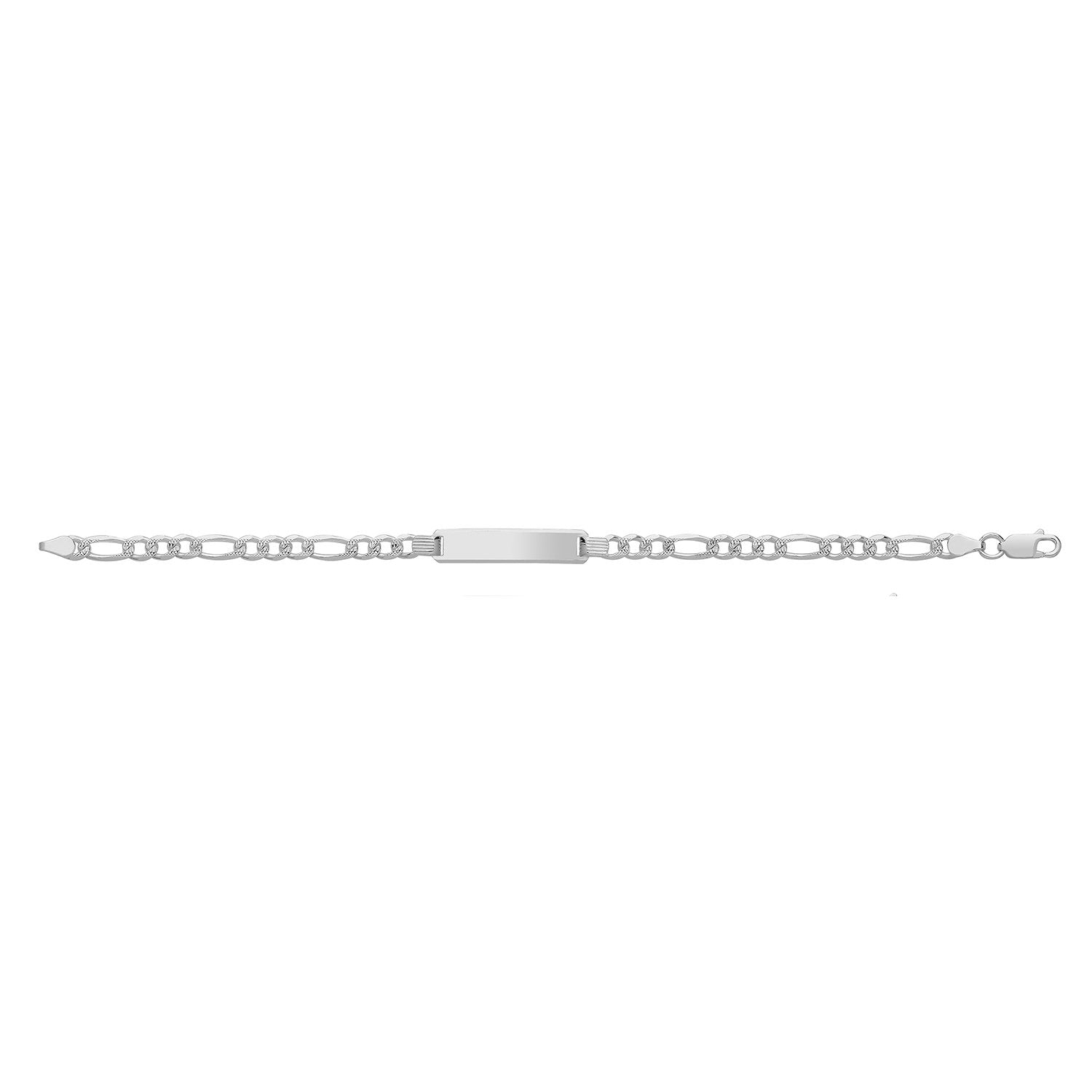 Silver ID Figaro Baby Bracelet (G2228-06)