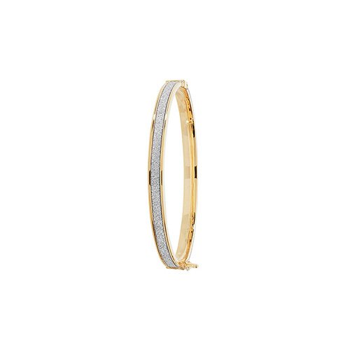 9ct Swarovski Baby Bangle (Bn387b)