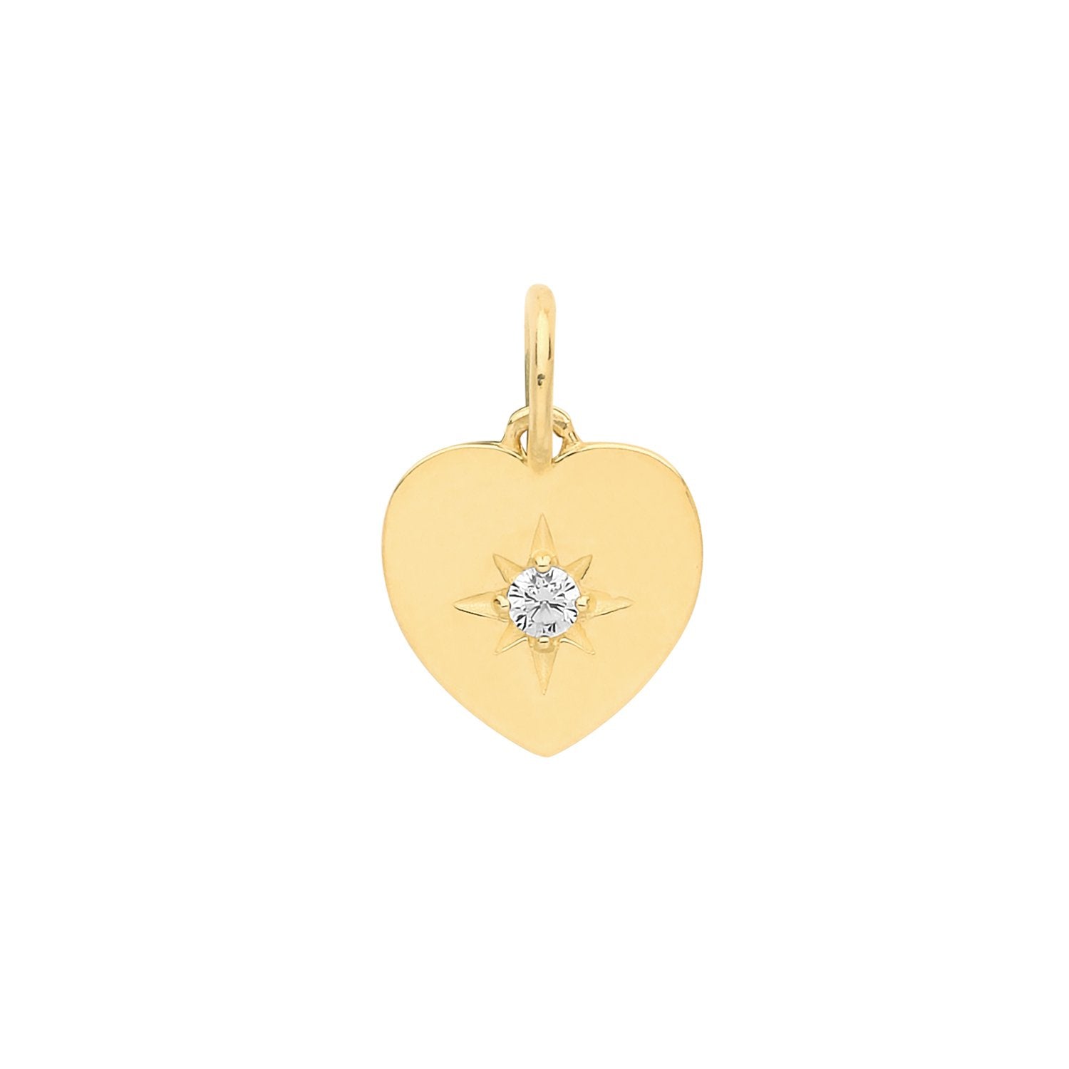 9ct C/Z Heart Pendant