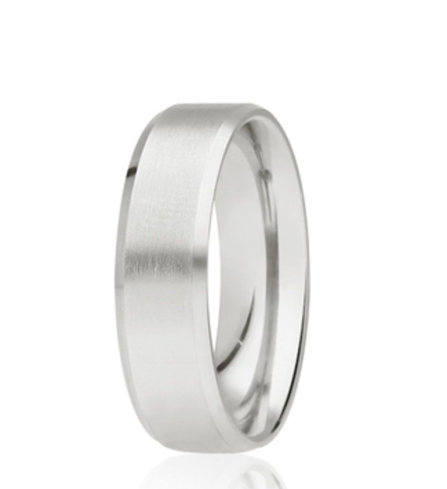 9ct Diamond Cut Flat Court Brushed 6mm Wedding Ring (Dc109bc)