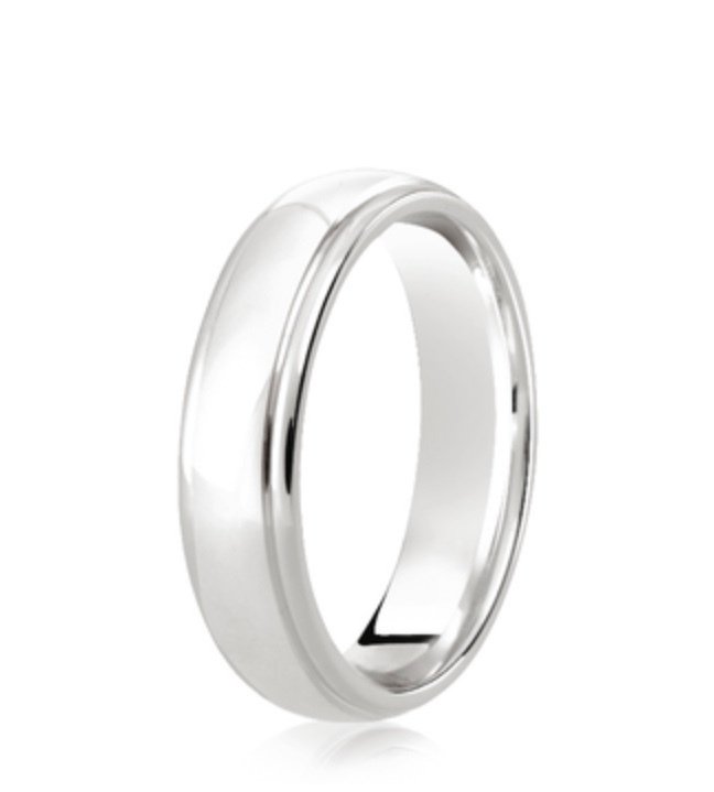 9ct Diamond Cut Polished Edge Wedding Ring (Dc115)