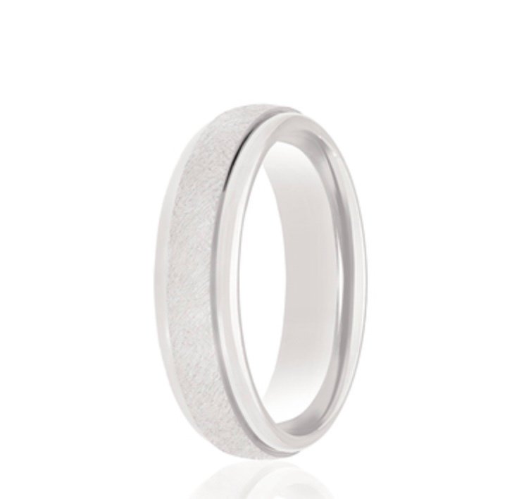 9ct Satin Finish Court Wedding Ring (Dc145)