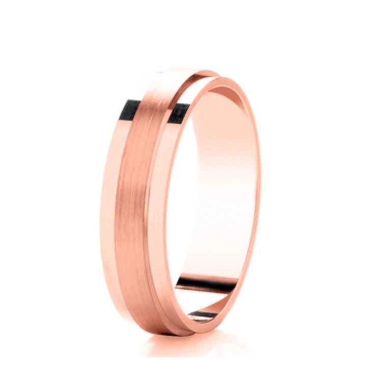 9ct Brushed Centre Flat Court 6mm Wedding Ring (Dc311bc)