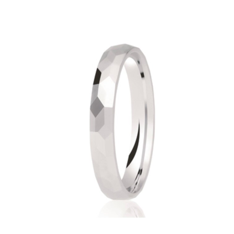 9ct Mirrored Finish Court 4mm Wedding Ring (Dc174)