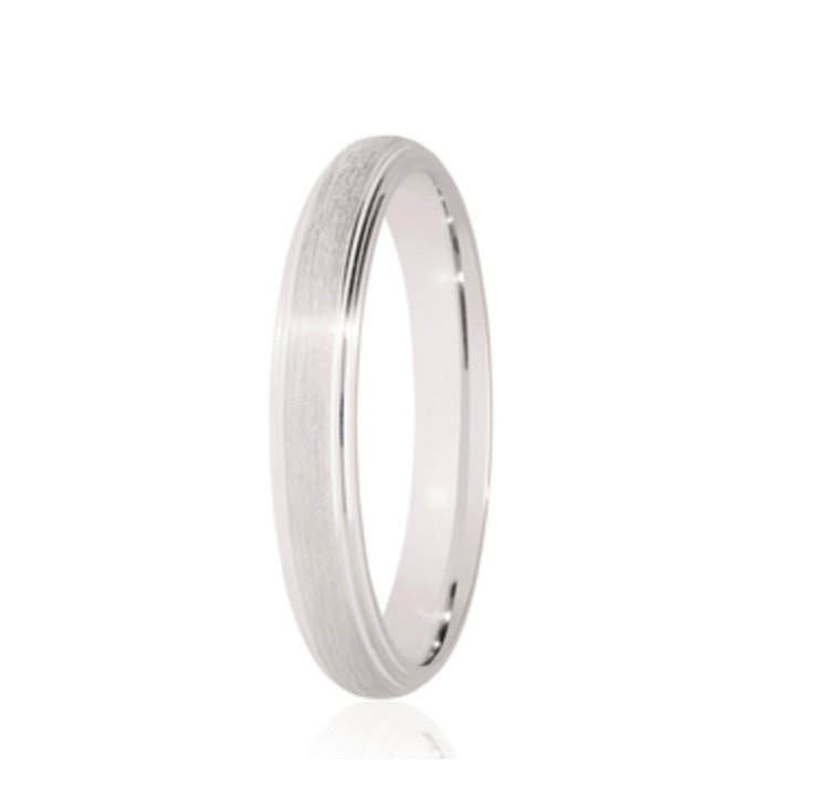 9ct Brushed Finish Traditional Court Wedding Ring