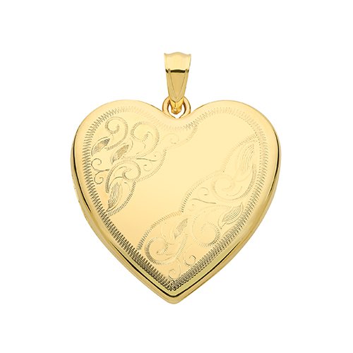9ct Gold Heart Locket (Pn1107)